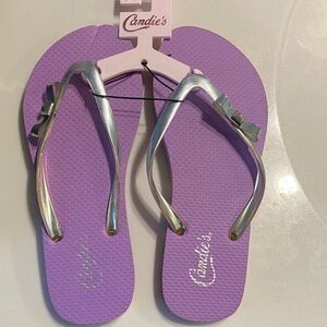 Candie's Lavender Colored Sandals with Metallic Straps